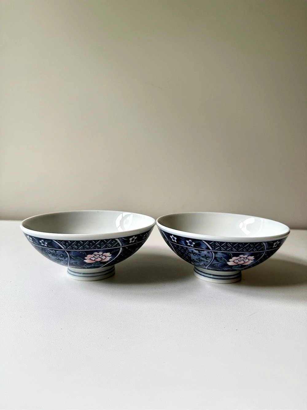 Blue & White Floral Bowl Set